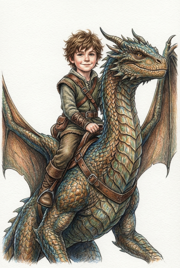 🔥 Dragon Rider Portrait – Transform Your Child into a Brave Hero 🐉